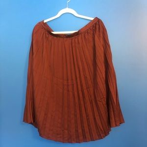 Wine colored midi skirt